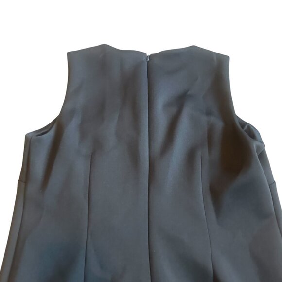 Betsey Johnson Black Shift Dress Daisy Buttons Mod Shift Fit Stretch Size 4 - Picture 9 of 14